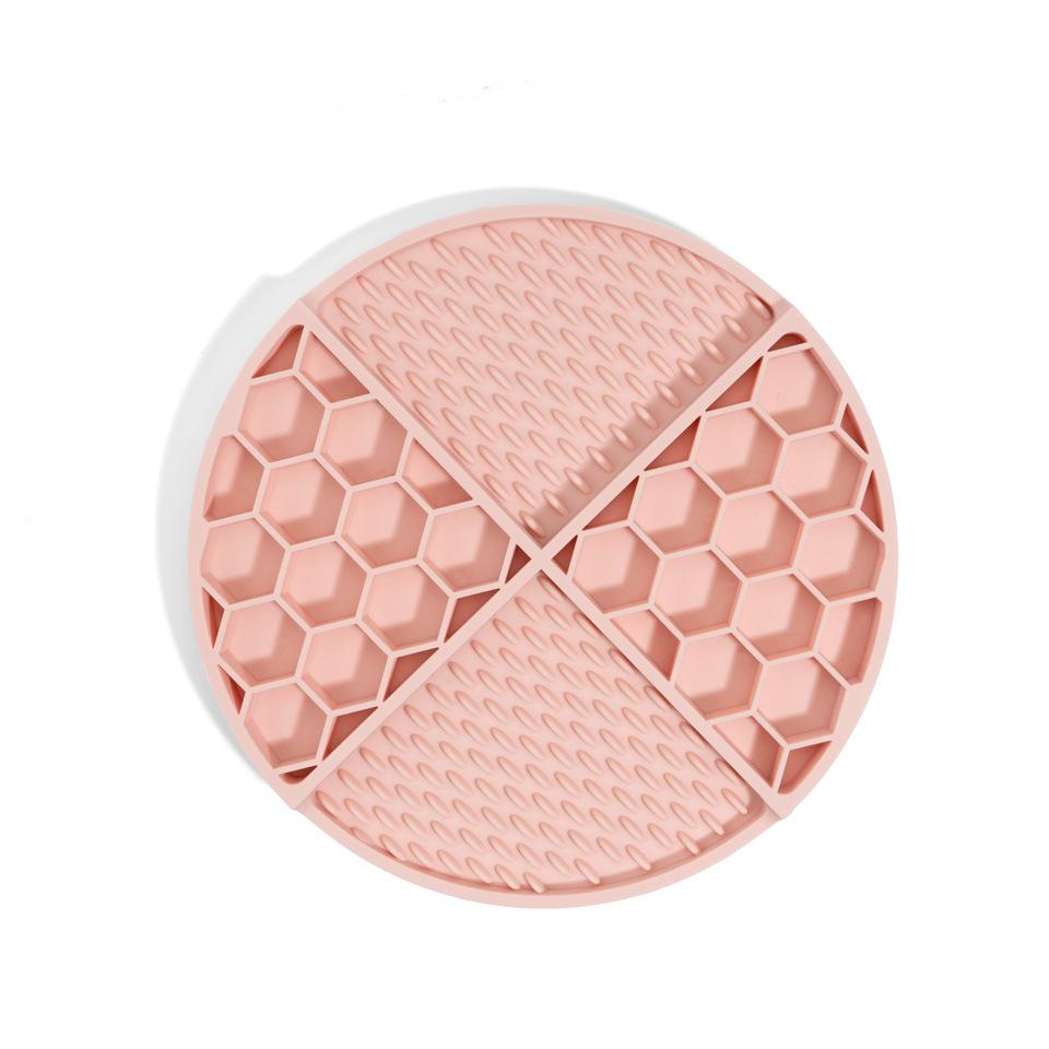 Honeycomb Pet Slow Food Bowl Pet Utensil Slow Food Pad Dog Suction Cup Silicone Licking Pad Anti Choking Slow Dog Licking Pad