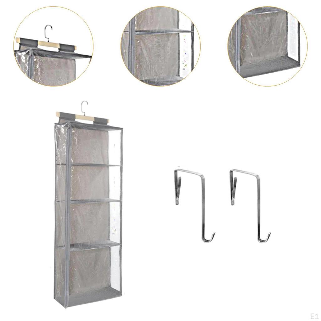 Organizer na drzwi Wiszący stojak do przechowywania Przezroczyste okno Wielokrotnego użytku Kieszenie o dużej pojemności na