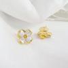 Tea Flower Mosquito Coil Holder Earrings, No-Pierce, Painless French Style for Women