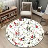 Classic Round Boho Multicolor Area Rug, Non-Slip Floor Mat for Bedroom