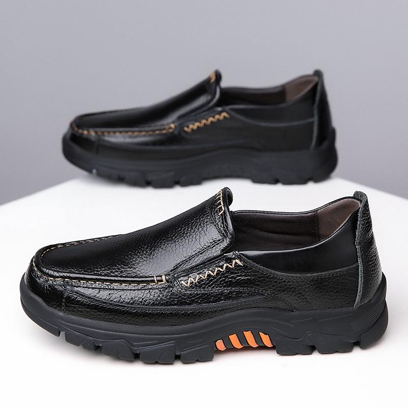 FashionBritish Platform Leather Shoes for Men Fashion Casual Men Driving Shoes Spring Autumn Designer Solid Color Light Loafers Male
