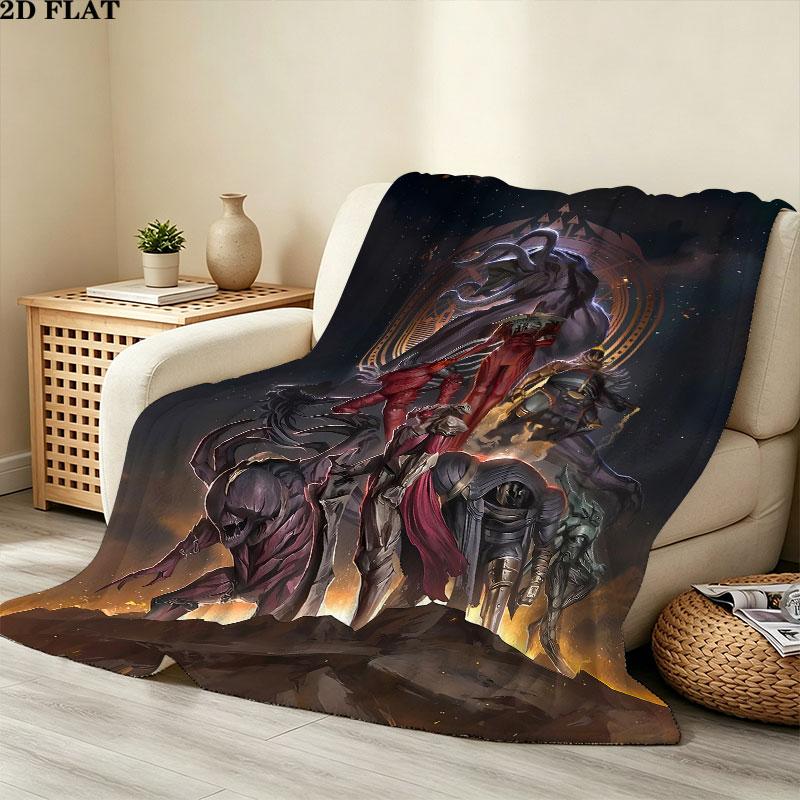 1PC Destiny Patterned Flannel Blanket Suitable For All Seasons For Home Decor Warmth And Comfort Gifts Holiday Present