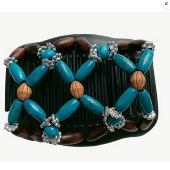 Peigne Magique Polyvalent en Perles de Bois pour Coiffure