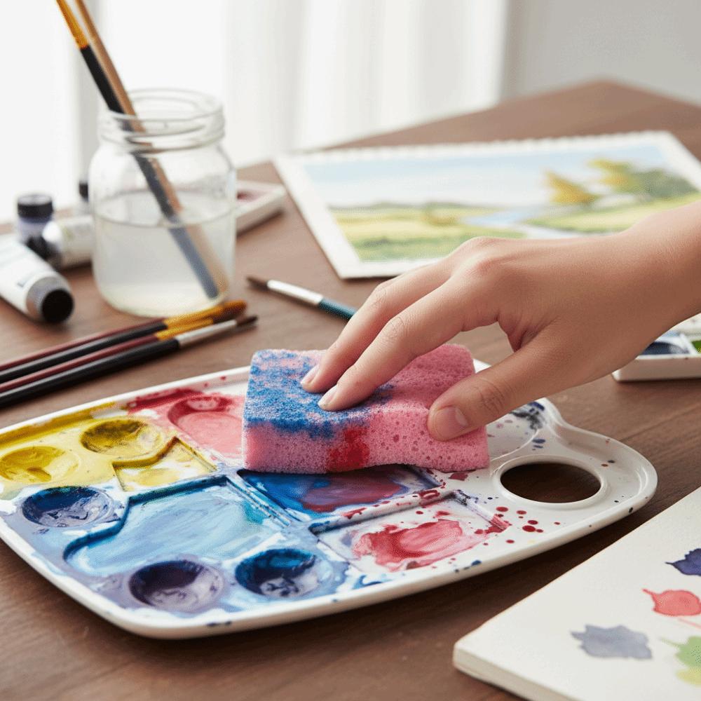 3PCS High Elasticity Artist Sponges Rectangle Shape Painting Sponges Watercolor Sponges Crafts