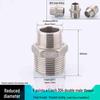 304 Stainless Steel Double-Headed Hexagonal Eccentric Reducer, DN25, 1/2" to 3/4" Male Thread Straight Stud