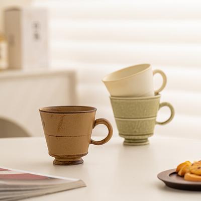 Japanische Keramiktasse Kaffeetasse Hängeohrbecher Retro Paar Tasse Zuhause Einfache Kreative Kaffeetasse