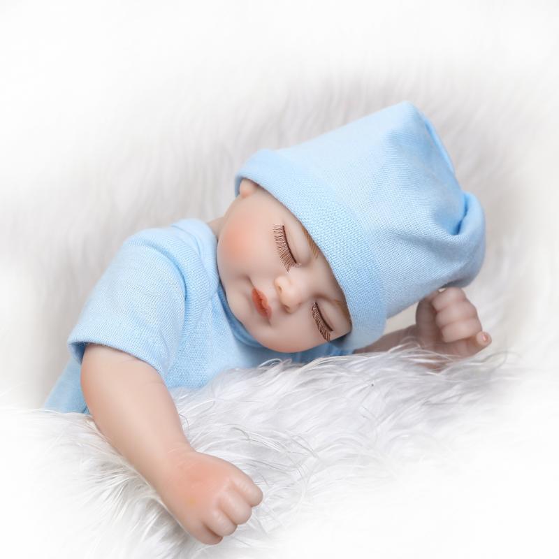 NPK 26 cm Mini-Reborn-Vinylpuppe mit süßem Schnuller, schönes Spielzeug für Kinder als Geburtstagsgeschenk