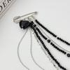 Water Droplet Fringe Tassel Chain Brooch Exaggerated Bead Fixed Ornament  Women Girls