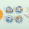 Mentally I'm Here Enamel Pins Funny Quote Ride The Wave Tropical Dolphin Beach Brooches Lapel Badge Jewelry Gifts for Friends