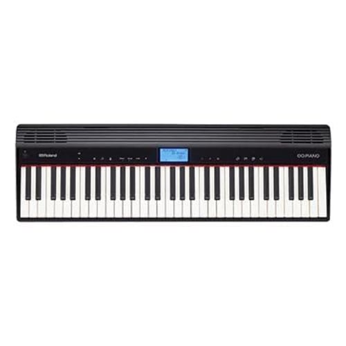 Roland GO:PIANO Entry Keyboard GO-61P Portable Digital Piano, 61 Keys, Bluetooth Compatible, Compact, Headphone Compatible, AC/Battery Powered, Black