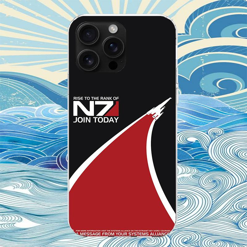 N7 Mass Effect Phone Case For iPhone 11 12 13 Mini 14 15 Plus 17 Air 16 Pro Max 16E 7 8 SE 2020 Customized Print Cover For iPhon
