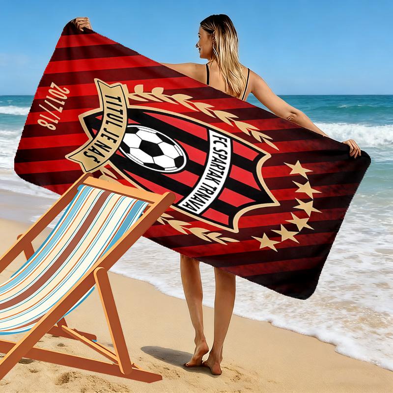 Asciugamano da Spiaggia Stampato FC Spartak Trnava, Asciugamano Grande Morbido ad Asciugatura Rapida per Spiaggia Campeggio Nuoto