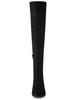Allegra K Women's Knee-High Boots with Chunky Heels and Rhinestones, Black, Size 24.0 Cm