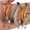 Shrimp Worm Fishing Soft Shrimp Lure Fishing Set of 12 Shrimp Worm Lures for Bass Fishing Lure, Worm, Set, Bait, 6g, 9cm,
