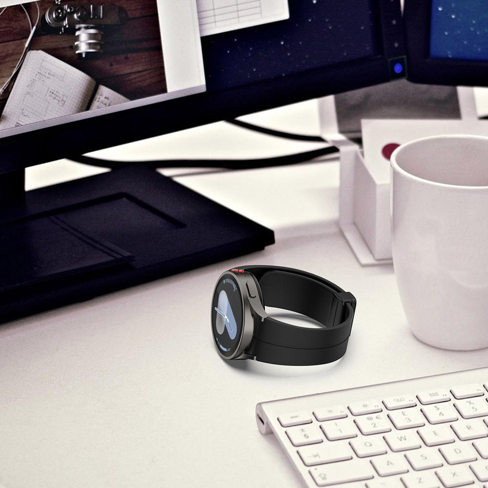 Band for Samsung Watch 7/4/5/6/5 Pro/classic/FE 44mm 40mm Magnetic Silicone Sport No Gaps Bracelet Correa Galaxy Watch 7 Strap