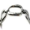 Les Trésors De Lily [K9377] - Hammered Silver 'Choreography' Steel Bracelet