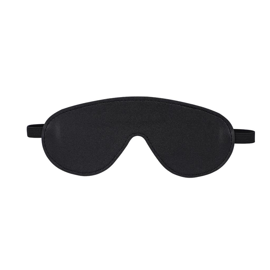 Blackout Leather Eye Mask: Erotic Sleep Mask & Adult Toy for Men and Women