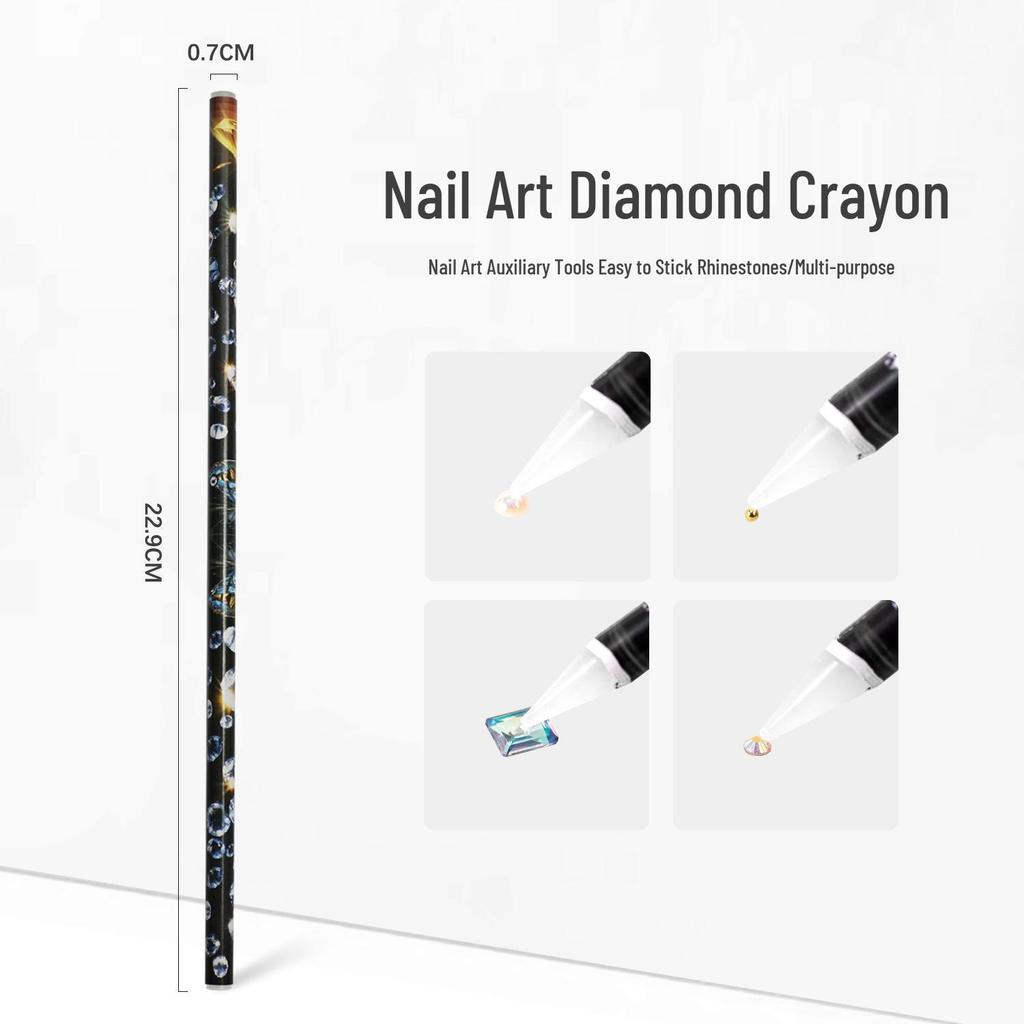 Nail Art Rhinestone Wax Pencil Durable Drill Tool for Small Rhinestones and Sequins