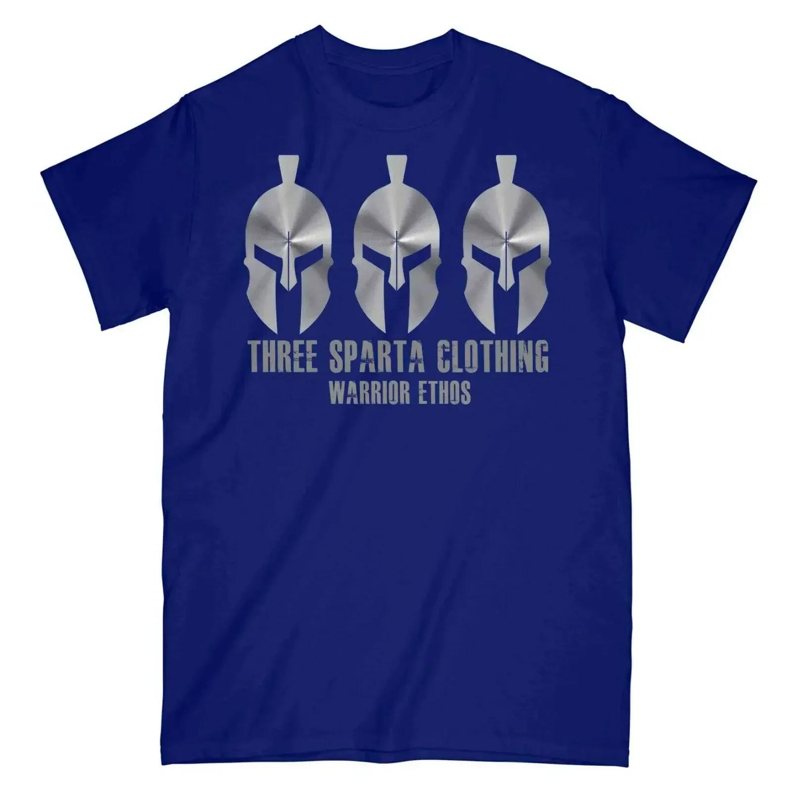 

Three Sparta Warrior Ethos Military Metal Helmet Printed TShirt Summer Cotton ONeck Short Sleeve Mens T Shirt New S3XL 4XL