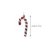 Christmas Candy Cane Shaped Ornament 6PCS Set Swirl Pattern Design Holiday Festive Tree Hanging Decor Unique Xmas Decor Gift