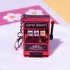 Miniature Fruit Slot Machines Keychain Charm Colorful Accessory for Bags Portable Entertainment Phone Chain Decoration