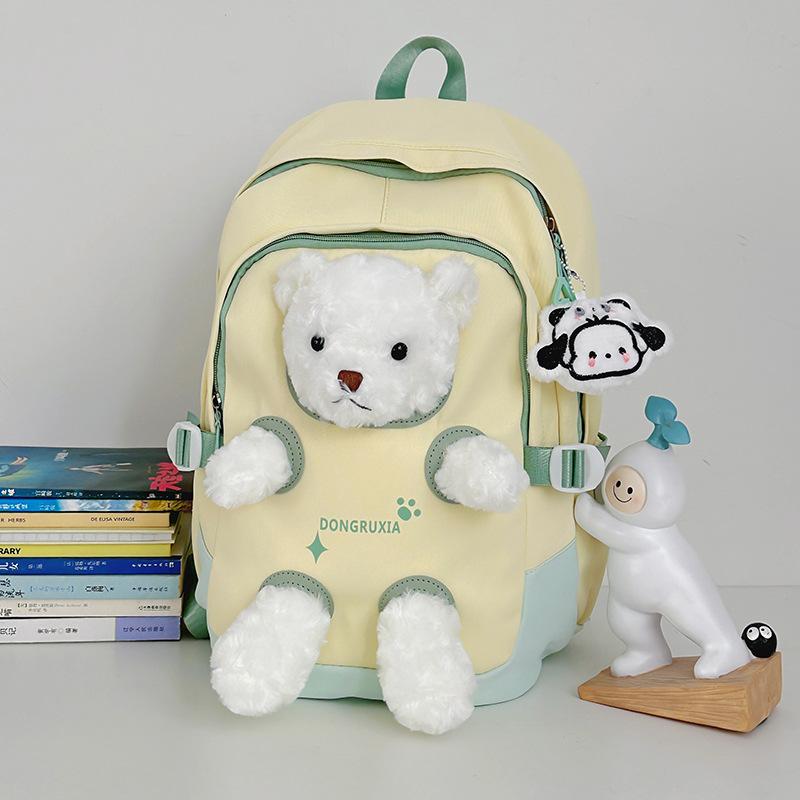 High Value, Fresh and Sweet, Cute Bear Girl Backpack, Large Capacity Backpack for Primary and Secondary School Students