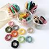 10 Pcs of Matte, Warm-toned Spring Telephone Cord Hair Ties Without Marks