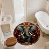 Striped Elephant,Round Area Rug,Carpet Rug for Living Room Bedroom Sofa Playroom Decor,Non-slip Floor Mat
