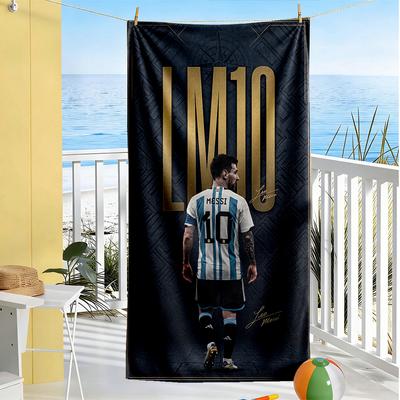 Messi Beach Towel High Absorbency & Quick-Dry Comfortable Lightweight Perfect for Traveling Yoga Camping and Swimming