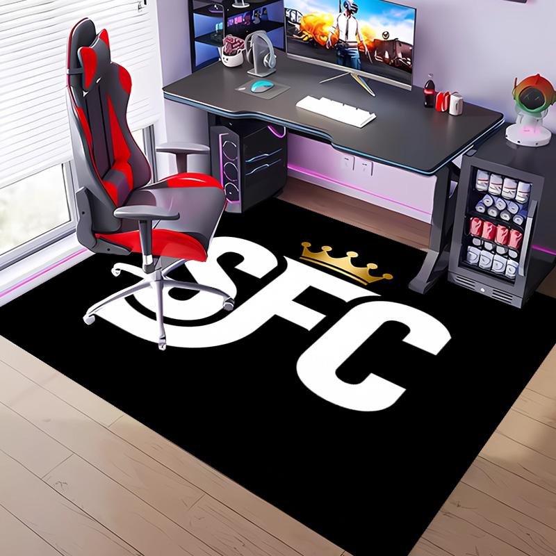 1pc Santos SFC logo Entrance Mat, Non-Slip Mat Area Rug,Room Decor, Outdoor Decor, Kitchen Rug,Doormat - Machine Washable, Easy to Clean
