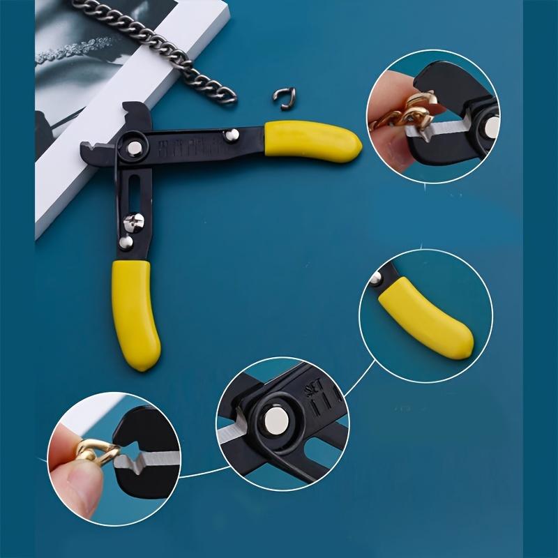 Jewelry Chain Clamp Pliers Riveting Tool DIY Chain Cutter Opener Adjustable Toothless Pliers for Jewelry Making