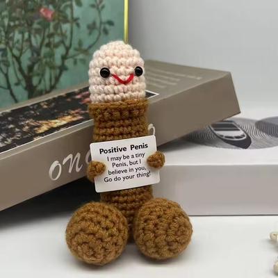 Emotionale Unterstützung Pickles Handgemacht Mini Lustiges Gurkengeschenk Süße handgewebte Ornamente Gehäkelte Strickpuppe Weihnachtsgeschenk
