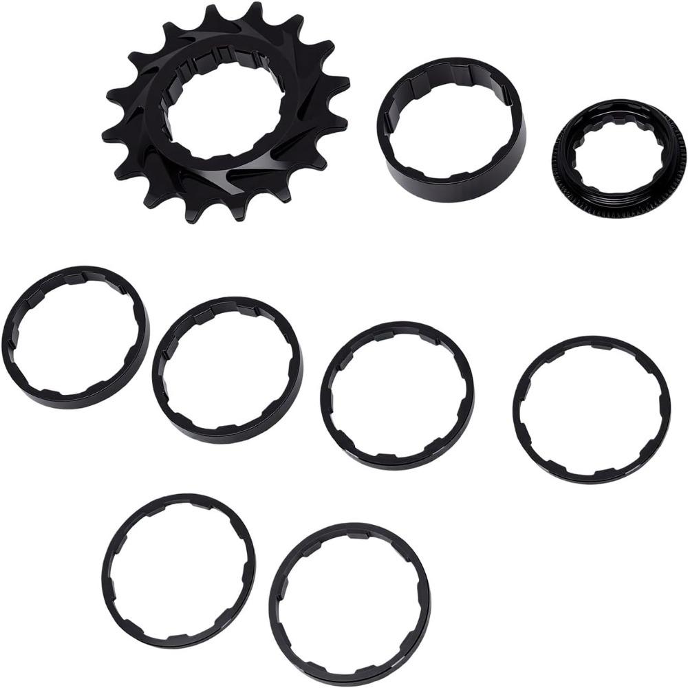 Aluminum Alloy Single Speed Bike Freewheel 16T HG Freewheel Conversion Kit Bike Modification