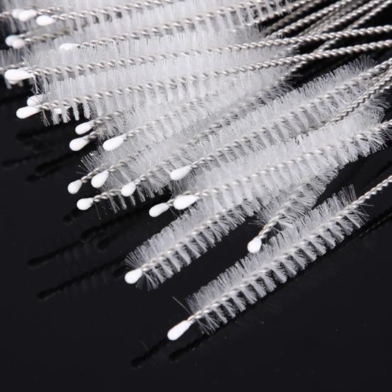 10Pcs Bottle Straw Brush Convenient Flexible Stainless Steel Practical Kitchen Pipe Tube Cleaner for Home