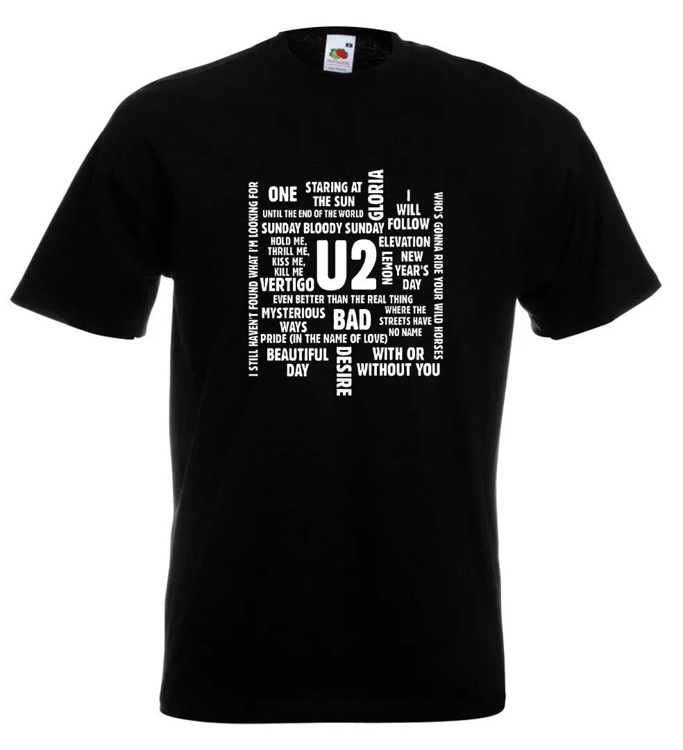 

Футболка с названиями песен U2 The Edge Bono XL