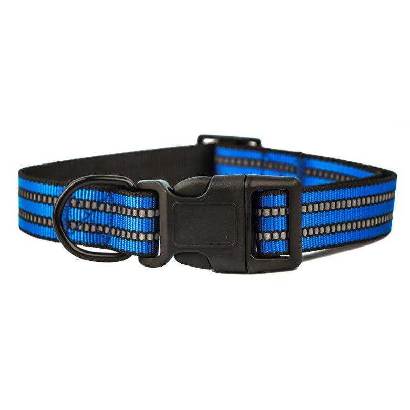 Pet Dog Collar Reflective Silk Multi-colored Dog Neck Ring Pet Supplies Outdoor Dog Walking Traction Buckle Neck Cover Dog Strap