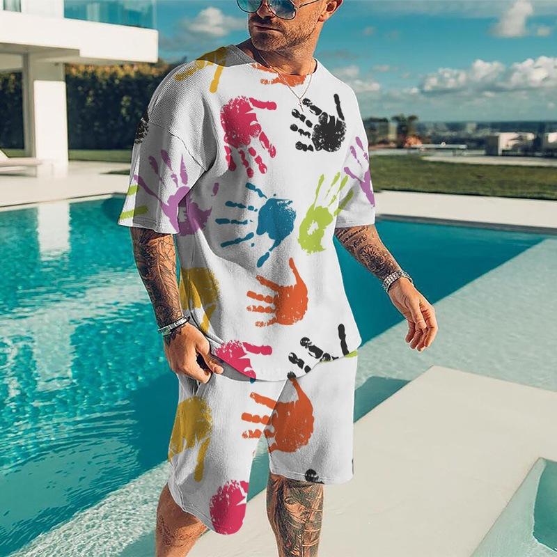 16 summer new fashion 1D lion print men's sportswear 1-piece wholesale