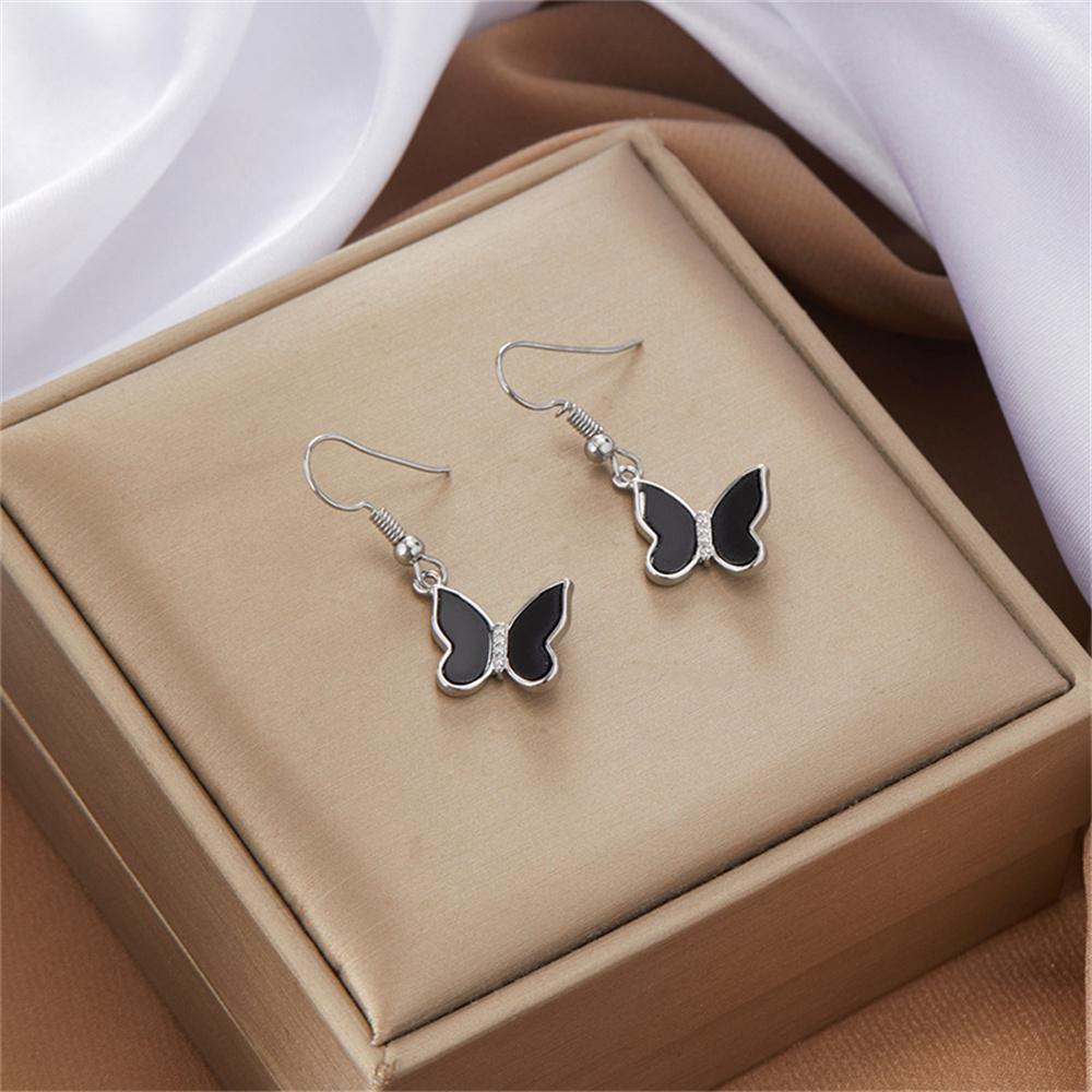 Copper Cute Mini Butterfly Stud Earrings Children Girl Simple Romantic Piercing Jewelry Accessories