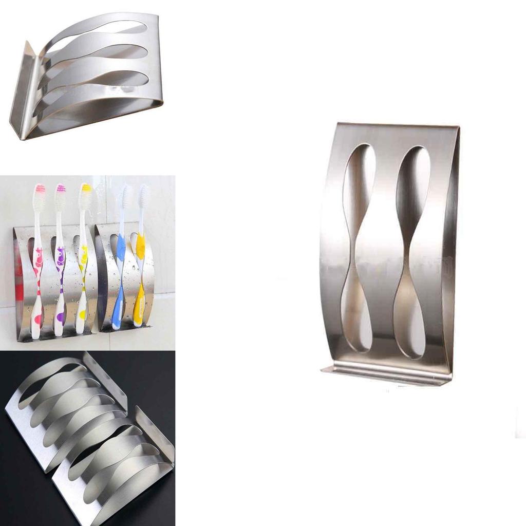 Wall Mount Stainless Steel Toothpaste Dispenser 2/3 Position Holder For Organized Bathrooms**