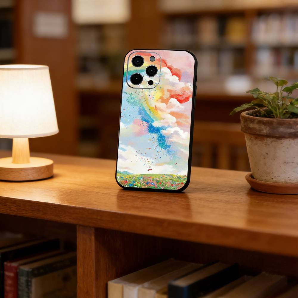 colorful Phone Case Silicone Soft For IPhone 17 16 15 14 13 12 11 X XR Plus Pro Max Plus