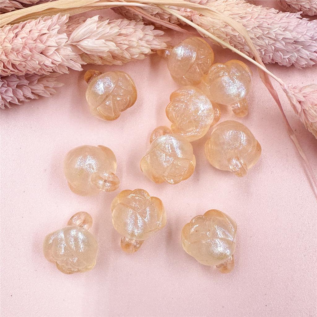 Rose Beads 10Pcs 14*15.5mm DIY Jewelry Accessories Ncklace Acrylic Flower Pendant Fashion High Quantity Popular