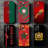 Morocco Flag Soft Phone Case for iPhone 16 16E 17 Air 15 Pro Max 14 Plus 13 Mini 11 12 7 Black Cover Back Shell