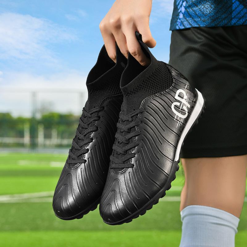 Teenagers Adults Plus Size High Top Short Nail Soccer Shoes Training Sports Shoes Children's Soccer Shoes