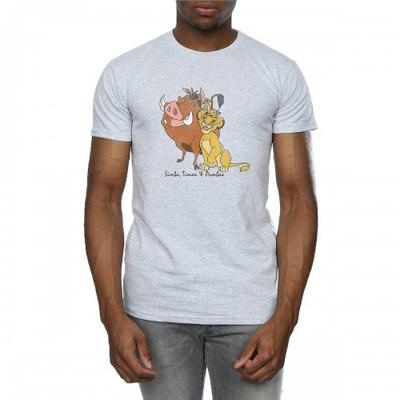 Klassisches Simba Timon & Pumbaa Heather T-Shirt für Herren