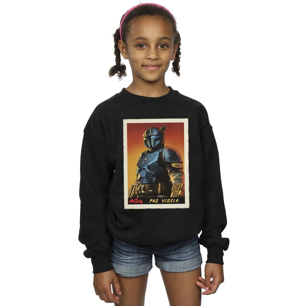 STAR WARS Girls The Mandalorian Paz Vizla Card Sweatshirt
