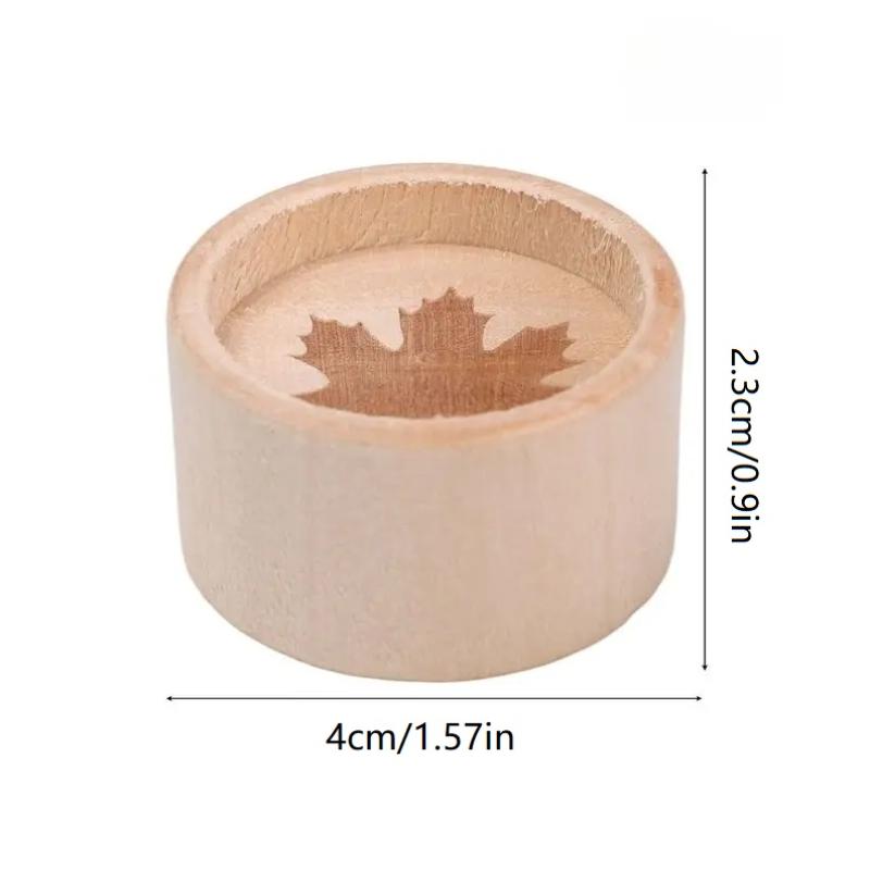 Slowly Volatile Expanded Fragrant Wood Maple Leaf Pattern Wooden Essential Oil Diffuser Aromatherapy Inhaler Desktop Ornament