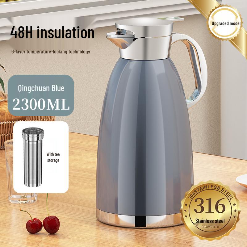 Stainless Steel Insulated Water Kettle - Large Capacity 316 Thermos Pot for Stewing Tea and Keeping Water Warm