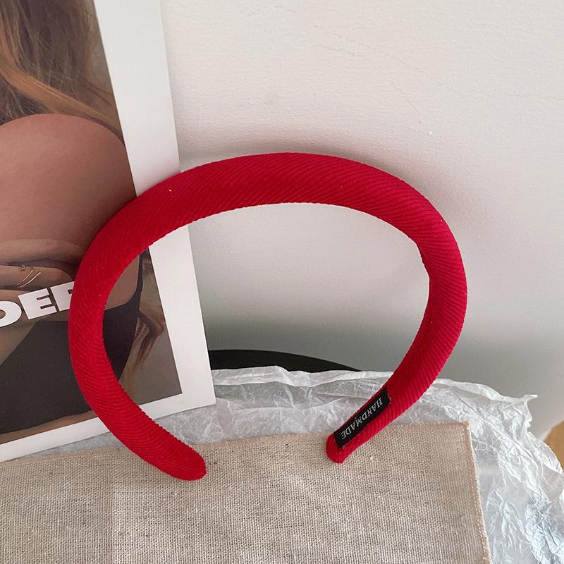 

Новая красная тонкая повязка на голову для женщин, милый губчатый обруч для волос, рождественское украшение, повязка для волос, модные аксессуары для волос для девочек, подарки