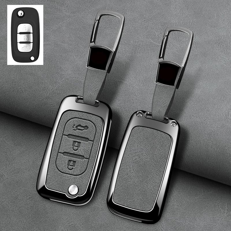 3 Button Zinc Alloy Leather Car Key Fob Case Lada Vesta Granta Xray Kalina Priora Sedan Sport Key Fob Car Key Box Cover