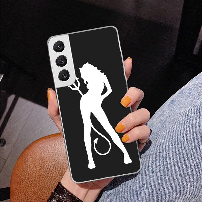 Angel Devil Sexy Girl Phone Case For Samsung Galaxy S24 S25 Edge S26 Ultra S23 S22 S21 Plus S20 FE + Personalized Print Cover Ga